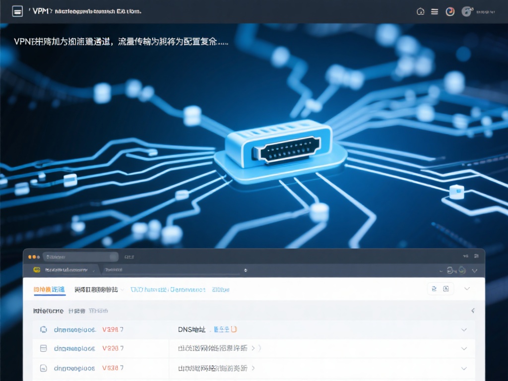 网络配置冲突
VPN通过建立加密通道实现流量传输